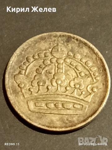 Сребърна монета 10 йоре 1953г. Швеция Крал Густав IV Адолф 41340, снимка 8 - Нумизматика и бонистика - 54734255