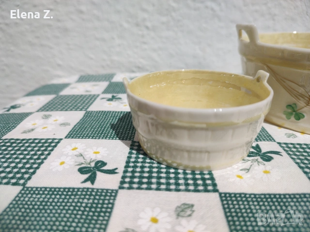 Прекрасни съдчета от фин пароски порцелан Belleek Ireland, снимка 5 - Декорация за дома - 55273531