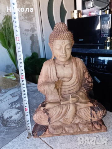 Ганеша-дърворезба,Буда, снимка 5 - Статуетки - 36685711