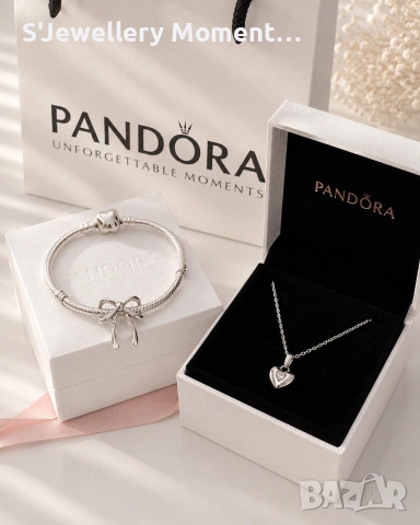 Сребърен талисман Пандора 925 Pandora Bow, снимка 3 - Гривни - 53602151