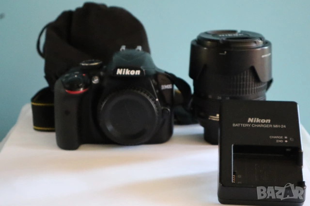 Фотоапарат Nikon D3400 + Обектив AF-P 18-105 мм VR, снимка 2 - Фотоапарати - 54711452