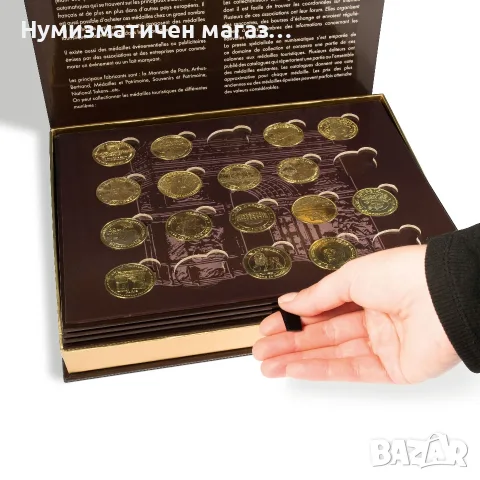 кутия с 4 табли за 80 броя туристически медала 34 мм , снимка 5 - Нумизматика и бонистика - 46847219