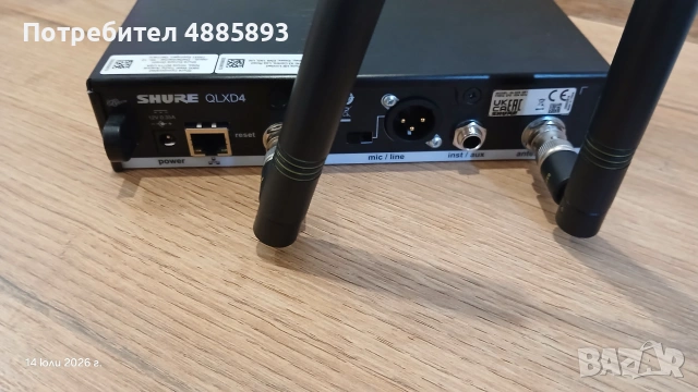 Shure QLXD4Beta 58a, снимка 5 - Микрофони - 55283939