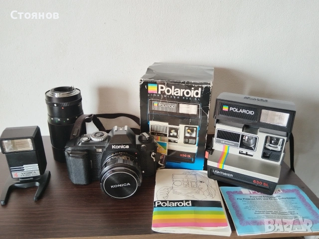 Камери Konica FS-1,Polaroid 630 SL Lightmixer