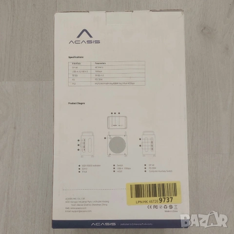 ACASIS Mac Mini M4 Workstation (M002Pro) | 40Gbps Докинг Станция | Dual NVMe RAID | 4K 144Hz, снимка 2 - Друга електроника - 54446639