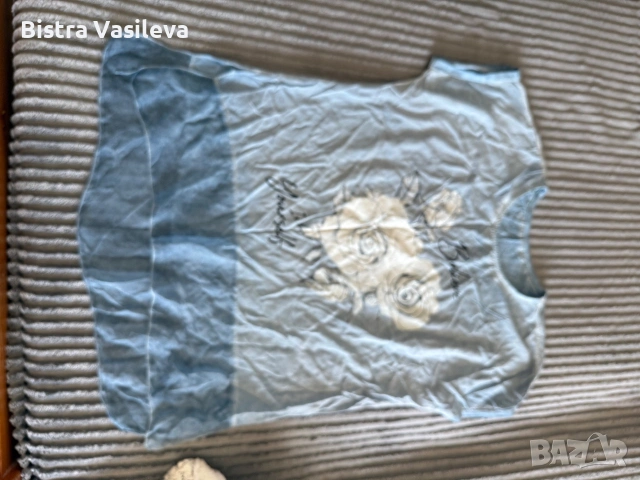 Блуза със къс ракав