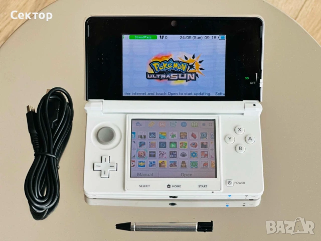 Nintendo 3DS White + 70 игри Pokemon Zelda Mario Нинтендо, снимка 2 - Игри за Nintendo - 54658503