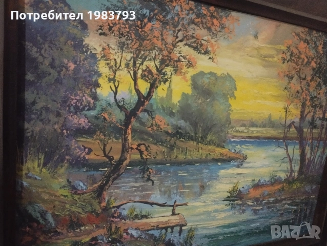 Голяма красива маслена картина., снимка 3 - Картини - 54775864