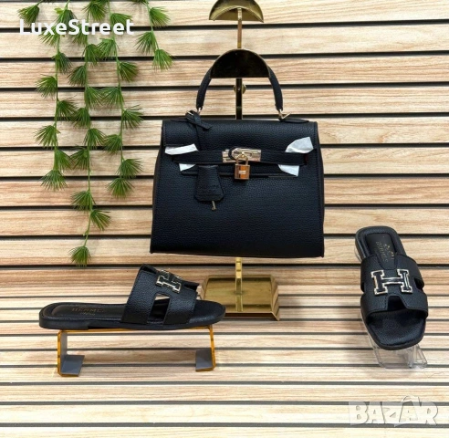 Hermes 🤍Дамски Чехли , снимка 9 - Чехли - 54632573