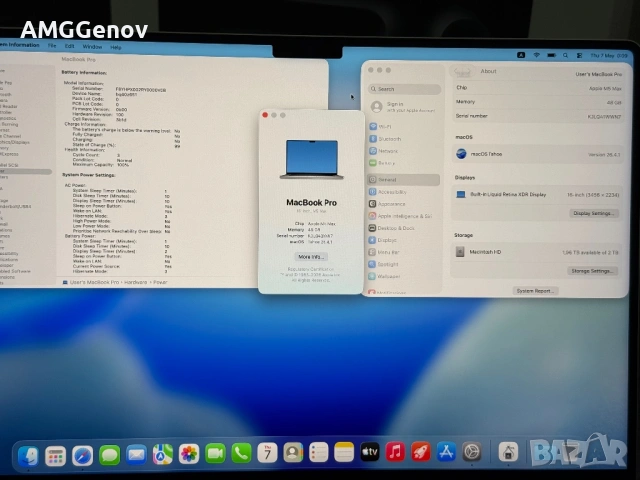 Чисто Нов Macbook Pro 16’ M5 Max/48GB Ram/2TB SSD/Гаранция, снимка 9 - Лаптопи за работа - 54448070