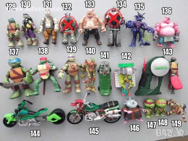 Екшън Фигурки Teenage Mutant Ninja Turtles TMNT Костенурките Нинджа, снимка 8 - Колекции - 47235429