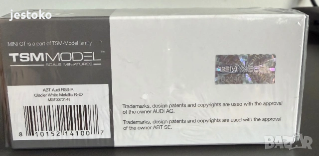 Mini GT ABT Audi RS6-R Glacier White #701, снимка 3 - Колекции - 54811859