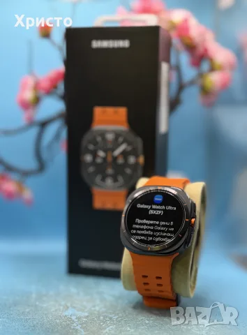 Samsung Galaxy Watch Ultra (2025), 47mm, LTE, 64GB, Titanium Gray + Orange Band, снимка 6 - Смарт часовници - 55682472