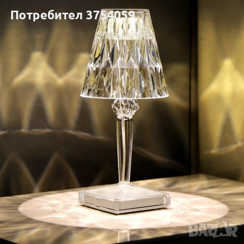 Конусовидна декоративна настолна лампа с usb кабел и дистанционно - тип кристална лампа., снимка 5 - Настолни лампи - 55201127