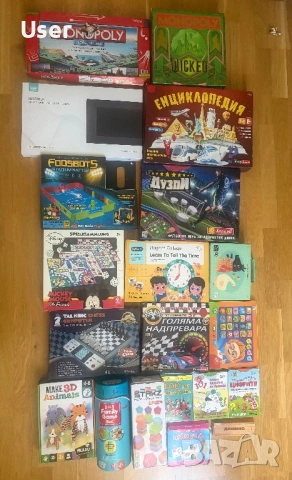 Образователни игри Монополи Таблет Не се сърди човече Часовник 