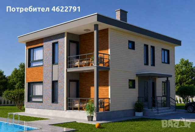 Къща изградена от Стоманена конструкция 204кв.м. в с. Звездица
