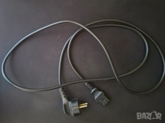 Захранващ Кабел за Компютър, Монитор 250v - 3 пина 1,70-80 м., снимка 1 - Кабели и адаптери - 55207758