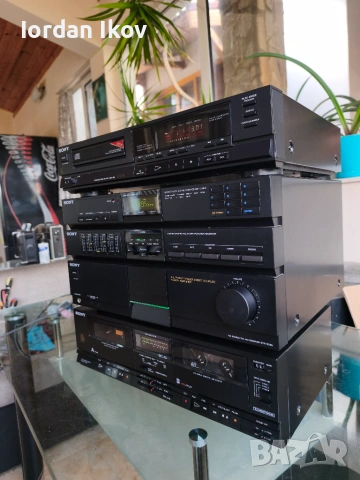 Sony CDP-350+STR-225+TC-W255+Шкаф, снимка 3 - Аудиосистеми - 55072417