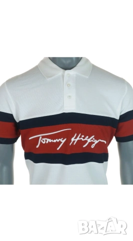 Мъжка Поло тениска с яка Tommy Hilfiger, S и L размери , снимка 2 - Тениски - 55207582