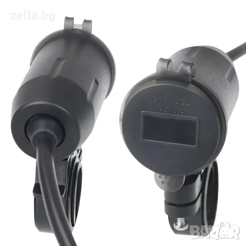 USB зарядно за мотоциклет QC 3.0 36W с LED волтметър – Двоен мото порт, бързо зареждане 10275, снимка 3 - Друга електроника - 54662171