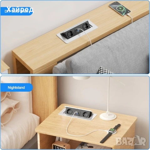 Нов Разклонител за бюро с USB C, 2 отделения, снимка 3 - Други - 54840661