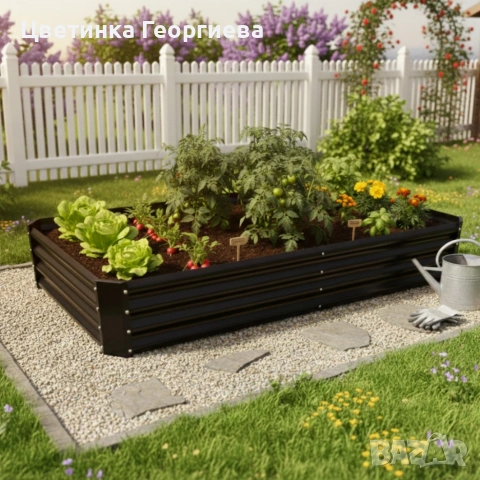 Леха за зеленчуци и цветя - елегантно решение за всяка градина - антрацит, снимка 2 - Саксии и кашпи - 54005888