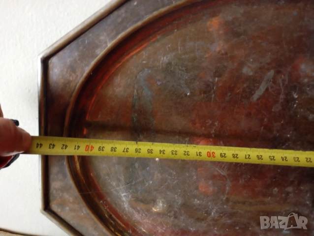 Винтидж посребрен поднос,табла, снимка 3 - Антикварни и старинни предмети - 54278863