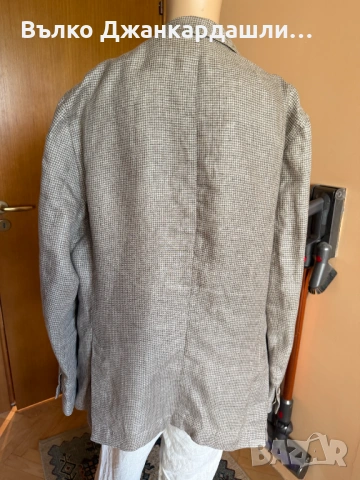 Мъжко ленено  сако Massimo Dutti, размер 54, снимка 5 - Сака - 54824204