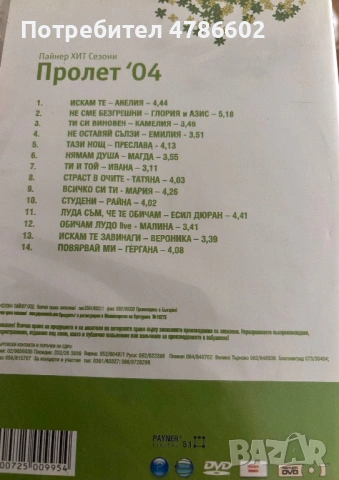 Пайнер Хит Сезони - Пролет 2004 оригинално DVD , снимка 3 - DVD дискове - 54080562