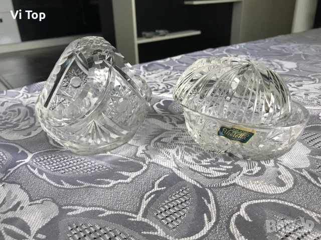 Кристални ,стъклени купи,чинийки, чаши.., снимка 3 - Аксесоари за кухня - 55356872
