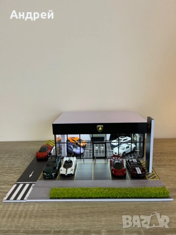 Hot Wheels, Mini GT. GFans гараж, диорама, автокъща за модели 1/64