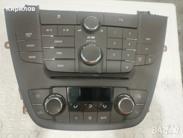 Оригинално радио CD400 с панел и управление на климатроник за Opel Astra J 2009–2015