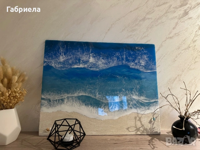 Морска картина от епоксидна смола 