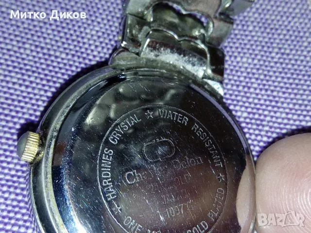 Charles Delon 1097 G japan movt Hardness crystal water resis. one micr. 24gold plated watch часовник, снимка 9 - Мъжки - 55604914