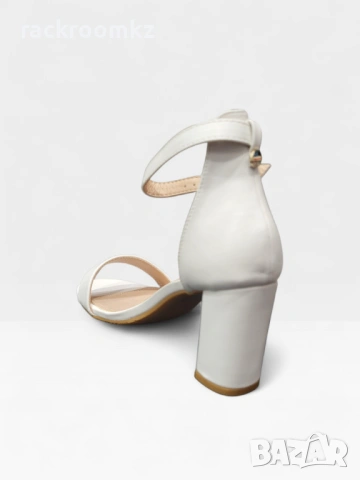 Елегантни дамски сандалети в бяло JK-712-36 white, снимка 3 - Дамски обувки на ток - 54137484