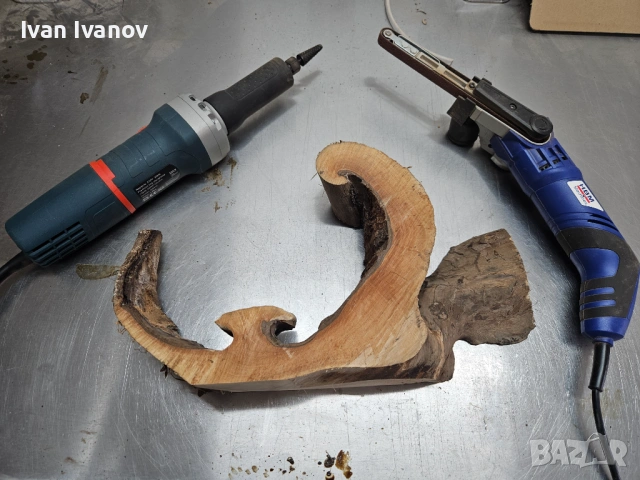 Ръчно изработени лампи от дърво, снимка 5 - Настолни лампи - 54649623