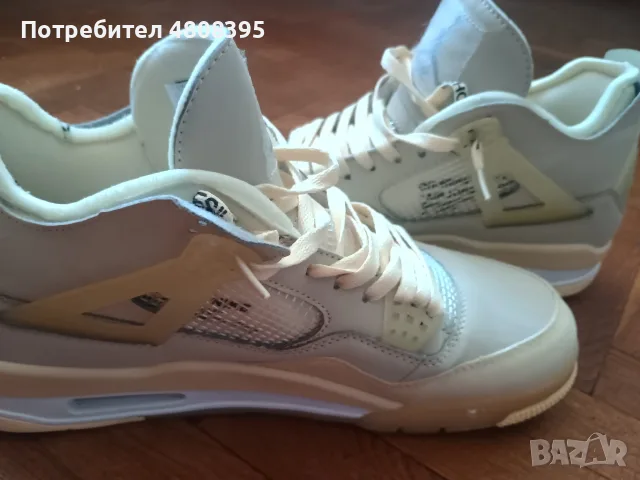 Маратонки Off-White x Air Jordan 4 Retro , снимка 5 - Маратонки - 55691114