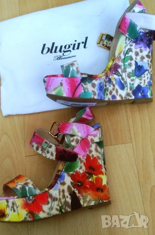 Нови Blumarine Blugirl оригинални дамски обувки размер 38,5 Сандали Блумарин, снимка 4 - Сандали - 55243580