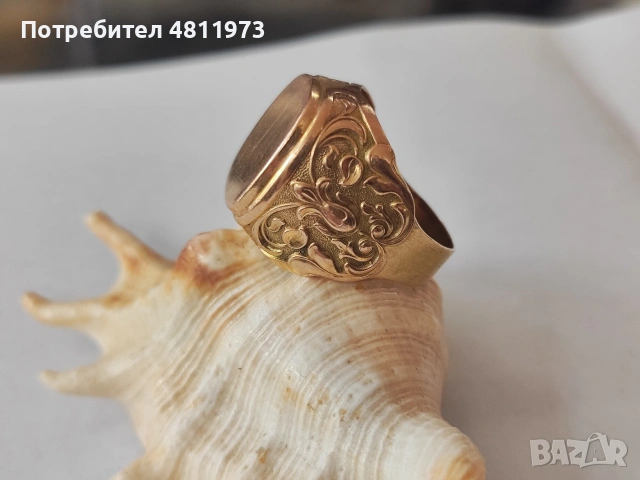 Мъжки златен пръстен 14 С 585, снимка 2 - Пръстени - 54629562