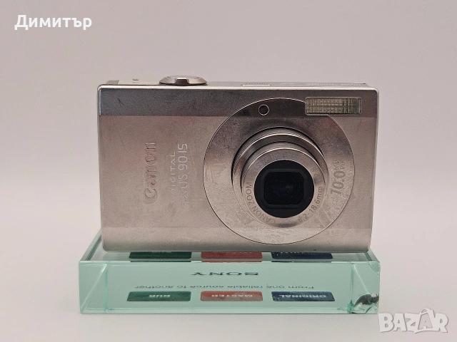 Canon IXUS 90 IS digital photo camera 10MP дигитален фотоапарат камера с батерия и мемори карта , снимка 2 - Фотоапарати - 54734342