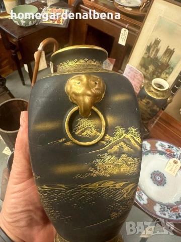 Японски вази „Черната Прелест" – Рядка колекционерска находка, снимка 4 - Антикварни и старинни предмети - 54073573