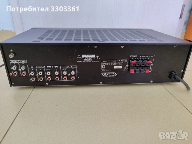 Усилвател Sony TA-F 200 2x60 вата Отличен, снимка 4 - Ресийвъри, усилватели, смесителни пултове - 54326746