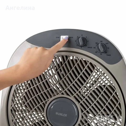 Вентилатор подов 12''Muhler SMX-1235, 35W, бокс, таймер, снимка 6 - Вентилатори - 55128984