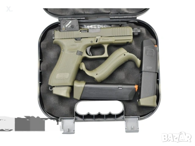 Пистолет Glock 45 9x19 PR Hunter Edition MOS 08 FS M13,5x1LH Green Combo COA, снимка 2 - Бойно оръжие - 54693526