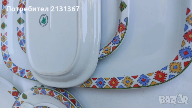 български порцелан,шевица,изида,китка,сервиз, снимка 17 - Сервизи - 55076080