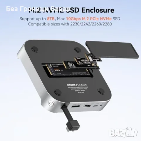 Нов Mac Mini M4 Pro хъб стойка TobenONE 4K HDMI DP NVMe SSD 10Gbps, снимка 5 - Друга електроника - 55646962