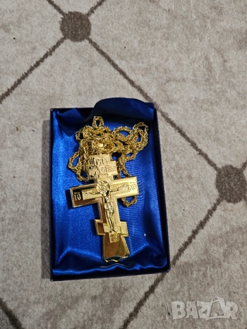 Златист православен нагръден кръст  ортодоксален нагръден кръст свещеннически кръст за богослужения