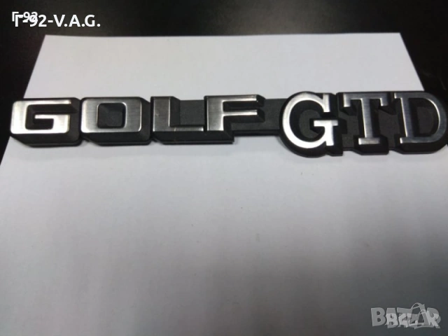 191853687D/GX2**NEU**Надпис за заден "Golf GTD" хром,Golf 2 