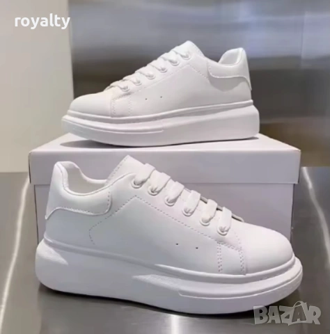 Alexander McQueen Нови Бели Дамски Маратонки с Кутия Макуин