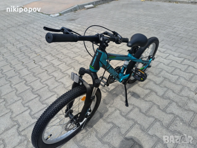 BG Алуминиев велосипед 20" NINJA син, снимка 6 - Велосипеди - 54334708